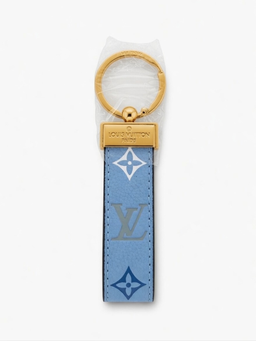 NO BOX 💙 Blue Monogram Key Chain Strap